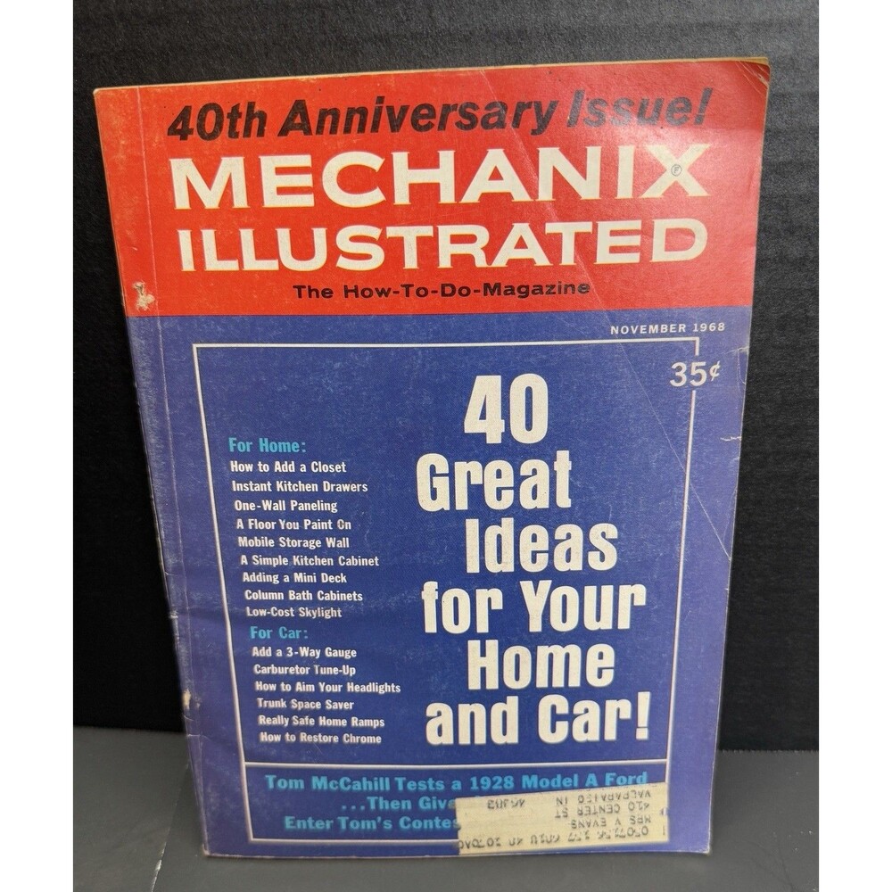 Mechanix Illustrated November 1968 40th Anniversary Issue 40 Great Ideas Model A